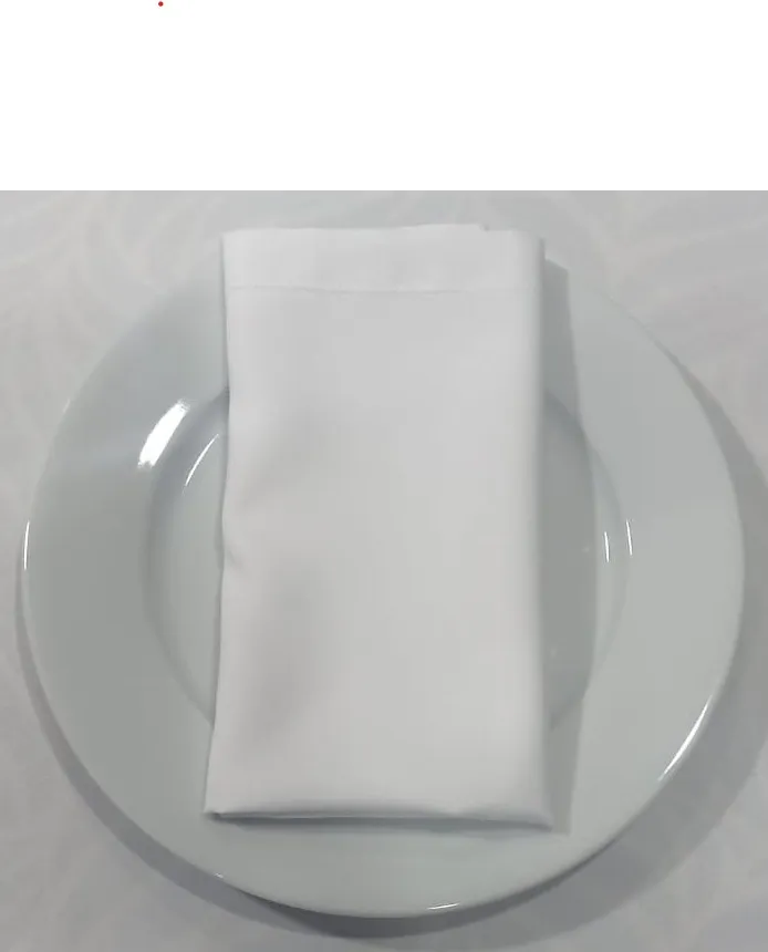 SERVILLETA BLANCA BISTRECH 45 X 45